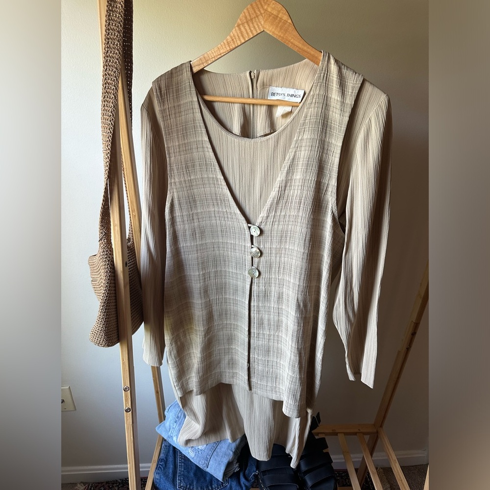 Women’s button up vest dress